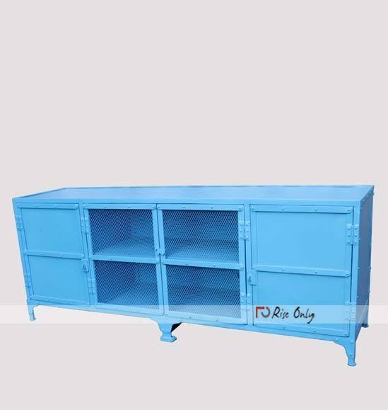  Industrial Urban Style Tv Media Center Unit With  Shelves