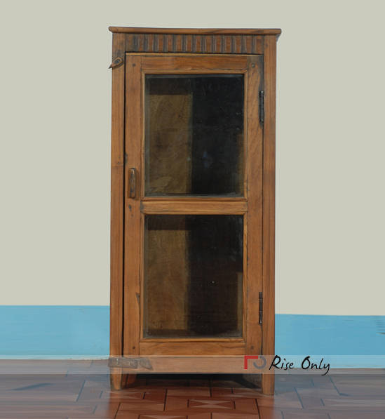 Single Door Antique Wooden Small, Small Antique Bookcase With Glass Doors