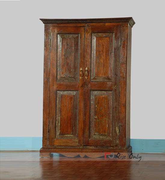 Two Door Antique Wooden Almirah, Almirah Designs, Small Woodrobes